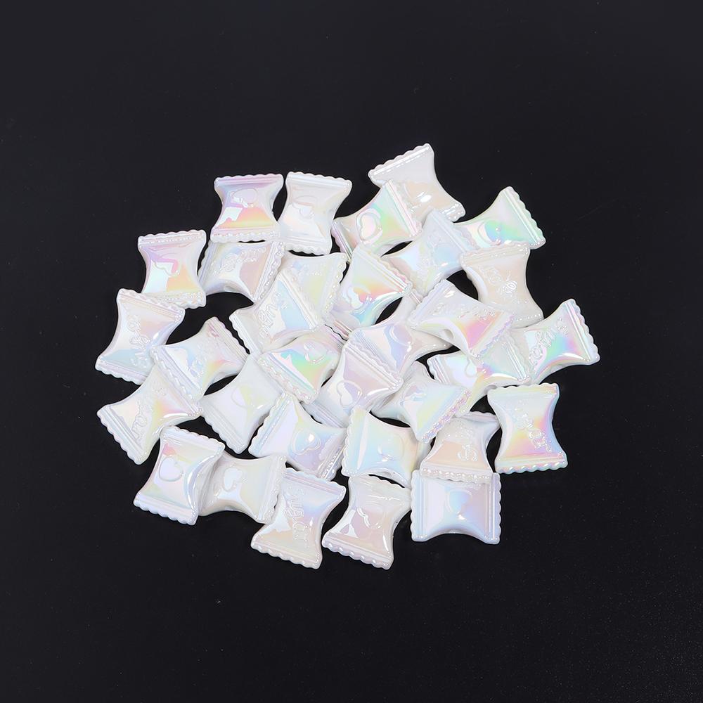 10pcs 17x21mm Acrylic Candy Beads Colorful Sweet Loose Spacer Beads For DIY Jewelry Making Necklace Bracelets Keychain Findings