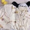New Two-piece Set, Sweet Pajamas, Cloud Trousers, Spring and Autumn Long-sleeved Trousers, Cartoon Loungewear, Outer Suit