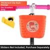 Plastic Children Kids Basket Cartoon Patten Student Front Basket Bike Carrier Bag  Bike Accessories