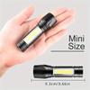Mini LED Flashlight COB Side Light Portable Flash Light Outdoor Torch USB Rechargeable For Fishing Camping Hiking Lantern Lamp
