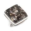 Natural Turritella Fossil 925 Sterling Silver Jewelry Ring Size 7.5 B5T99