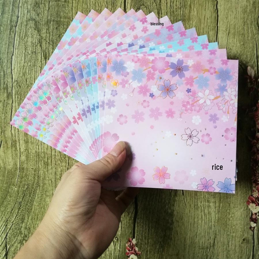 Japanese Handmade Hot Stamping Origami Chiyogami Paper Crane Print Cardstock, Free Shipping