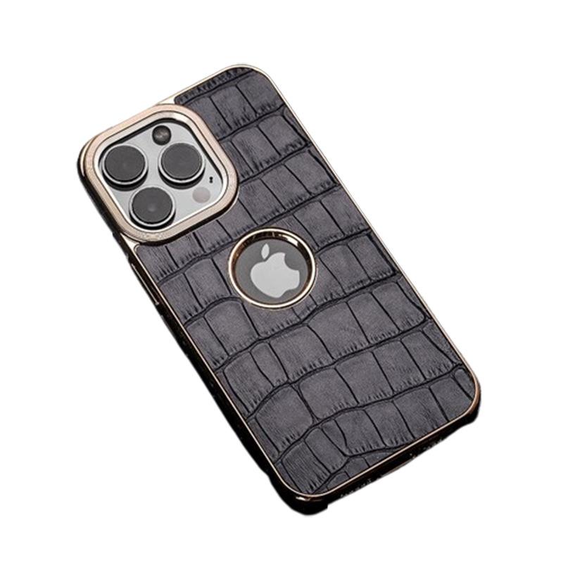 Leather Crocodile Pattern Apple 15promax Phone Case Suitable for IPhone14 Business 13 Anti-drop 12 Leather Case