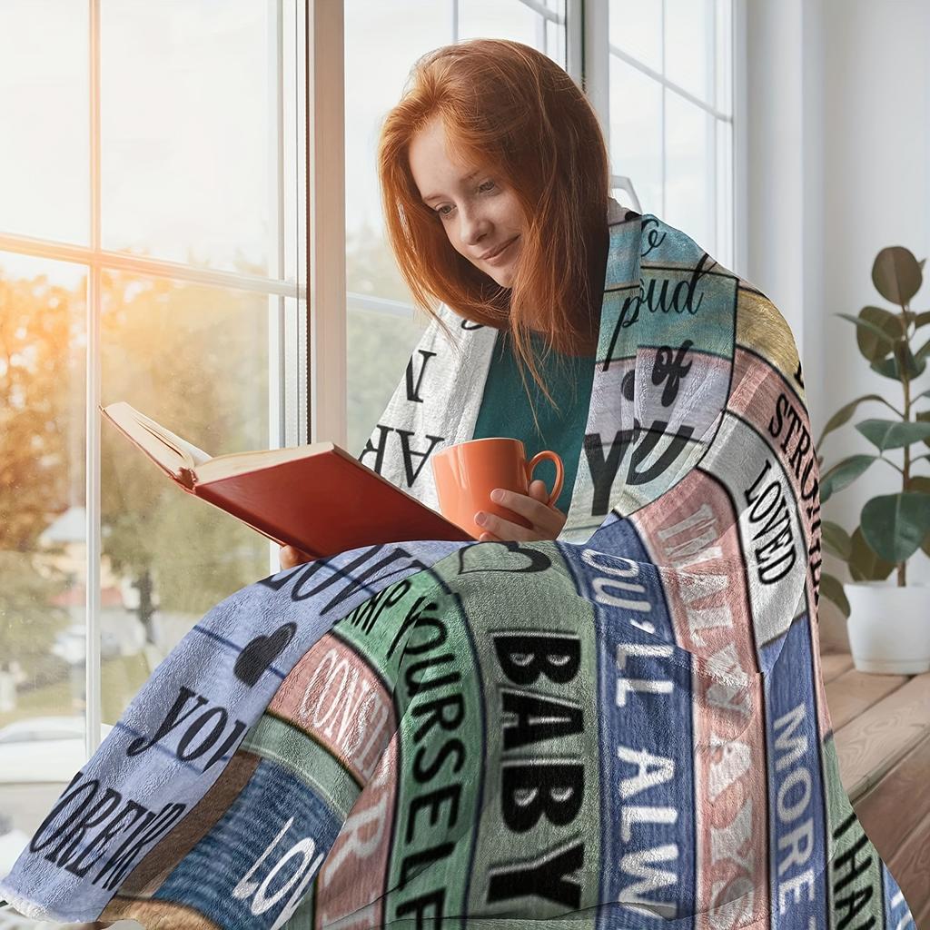 Flannel Blanket To My Daughter Printed for Kids Bedroom Decoration Warm Soft Comfertable Blanket for Sofa Chair