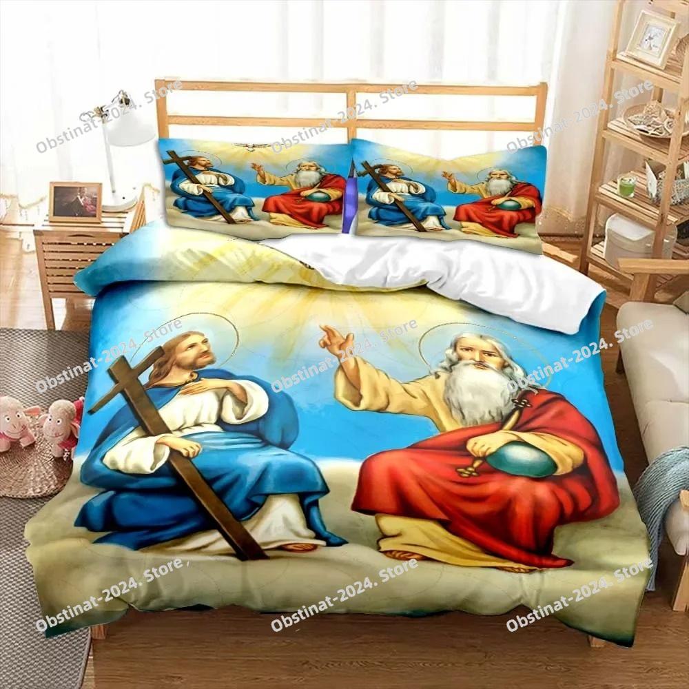 Jesus Virgin Mary Bedding Set Bedroom Twin Bedding Set Comforter Kids Adults Bed Duvet Cover Double King Comforter Home Decor