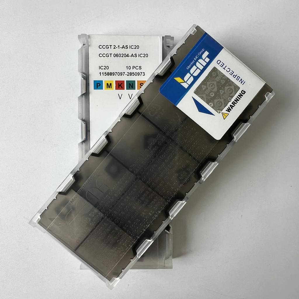 ISCAR / CCGT060204-AS IC20 / Industrial indexable Carbide Inserts 10 Pcs
