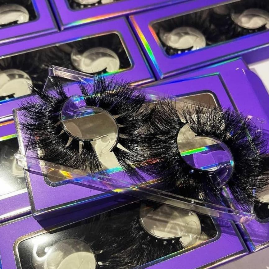 Custom Brand 3D Mink Eyelashes Private Label False Eye Lashes Mix&Package 1 чёрный