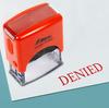 Printtoo Denied Self Inking Rubber Stamp Pre,Inked Office Stamp, Home Office Business Stationery, 38 X 14 Mm,