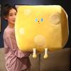 Funny Cheese Plushie Toys Simulation Pillow Stuffed Soft Creative Animal Butter Cushion Birthday Gifts