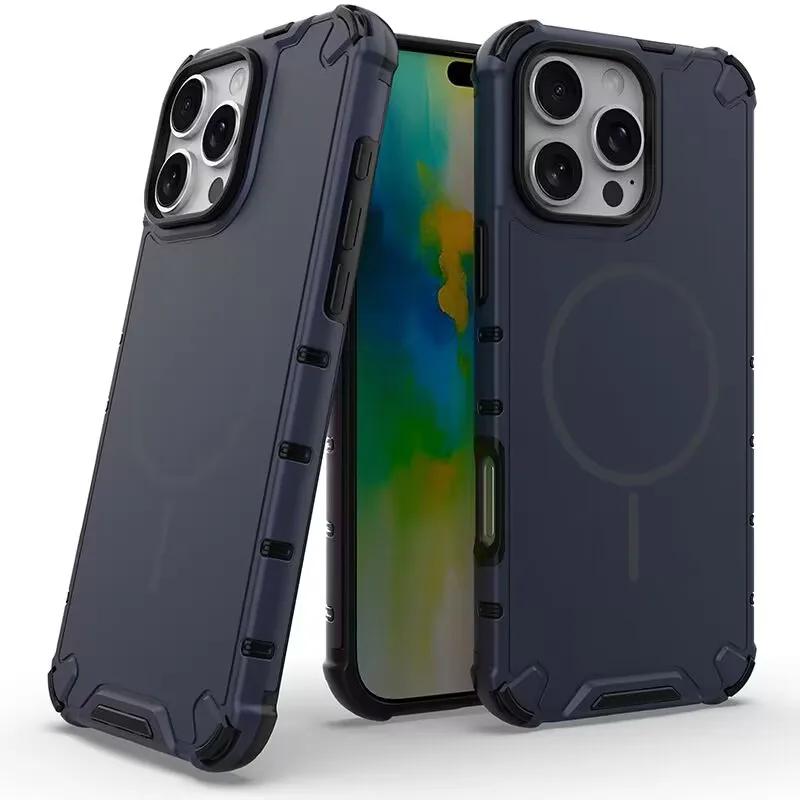 New  and Cool Magnetic Wireless Charge Anti Drop Armor Case for IPhone 16 15 14 13 12 11 Pro Max Plus For Magsafe Case