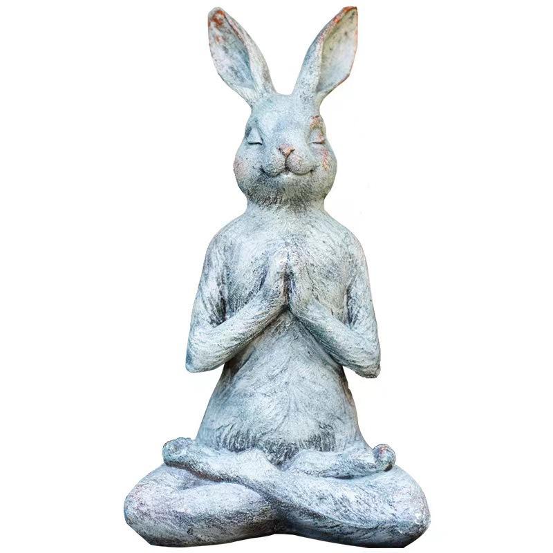Yoga Rabbit Outdoor Garden Courtyard Decoration Desktop Ornament