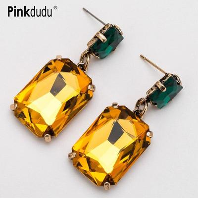Einfache geometrische Acryl-Mehrfarben-Tropfenohrringe, modische Legierung, vergoldete Ohrringe für Frauen, Schmuck, Geschenke, PD639