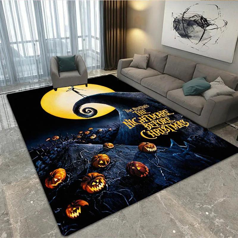 Halloween The Nightmare Before Christmas Teppich Wohnzimmer Schlafzimmer Teppich Rutschfester Teppich Zuhause Schlafzimmer Dekoration Geburtstagsgeschenk