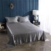 3Pcs Luxury Satin Silk Flat Bed Sheet Set Single Queen Size King Size Bedspread Cover Linen Sheets Double Full Double Sexy