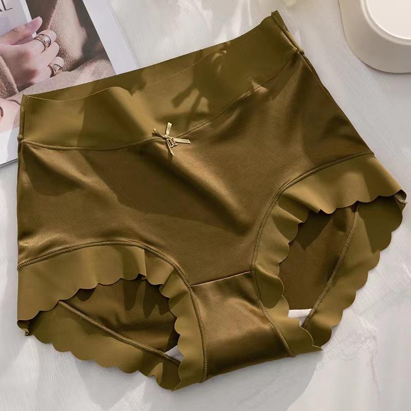 Large size seamless comfortable breathable underwear basic cotton underwear soft comfortable mid-waist briefs spot