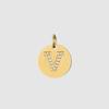 CARLIDANA Classique Minimaliste Alphabet 26 Breloques Lettres en Cristal Collier Pendentif Rond Lettre Acier Inoxydable Collier DIY