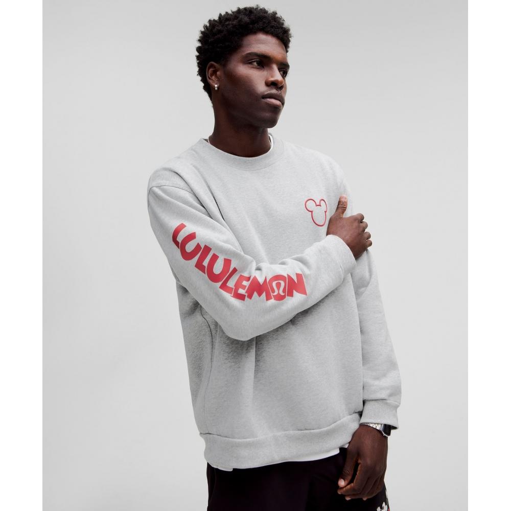 

Disney X Lululemon Steady State Crew Heathered Silver Drop XXL