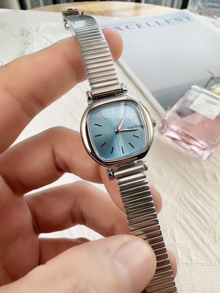 Top Marke Neueste Luxus Damen Uhr Mode Stahlband Damen Quadratisches Zifferblatt Quarz Armbanduhr Bambus Armband Femme Schöne Geschenke