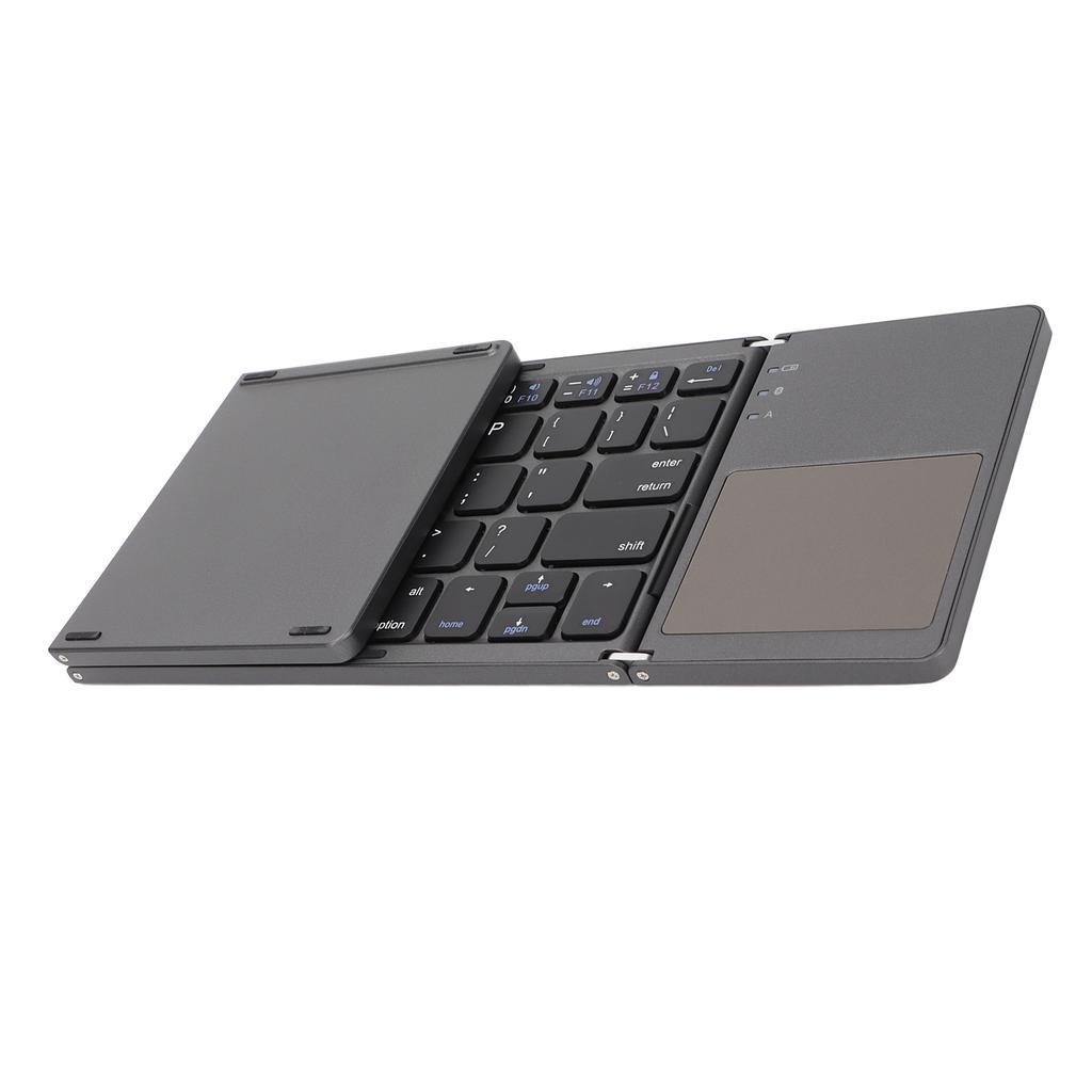 3 Folding Keyboard with Touchpad 63 Keys 10m Connection USB Charging Wireless Keyboard for Smartphone Tablet Laptop Travel