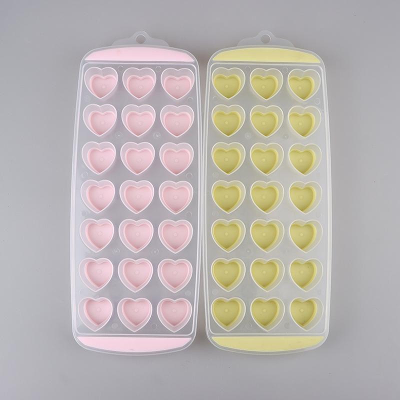 21 Holes Love Heart Shape Silicone Ice Cube Tray Diy Chocolate Fondant Mould Ice Cube Jelly Kitchen Baking Tool