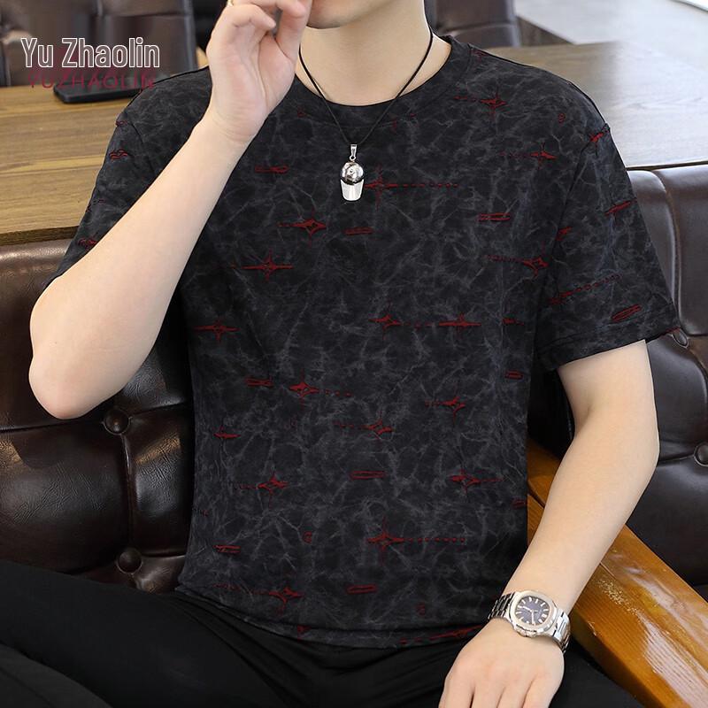 YUZHAOLIN Men s Casual Short Sleeve Polo Shirt M чёрный