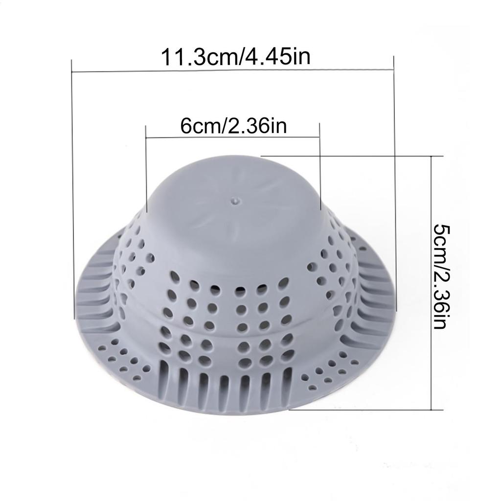 Shower Drain Hair Catcher Silicone Foldable Bathtub Drain Cover Stopper for Drainage Washbasin Sink Kitchen Bath Tub Shower