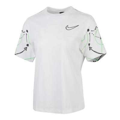 NSW Summer Hoops Casual Short-Sleeve T-Shirt Women Tops White CW6754-100