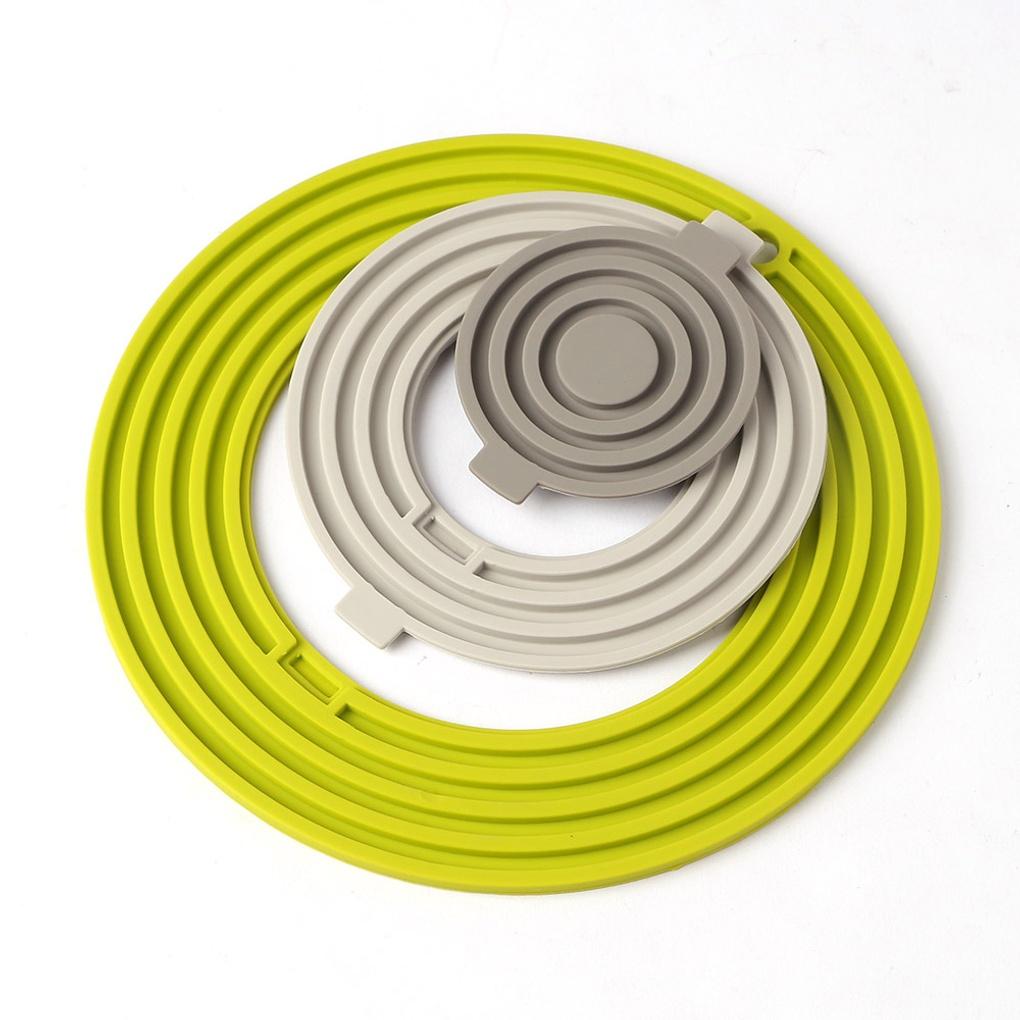 

3-in-1 Detachable Silicone Pot Holder (Green) Dish Coaster