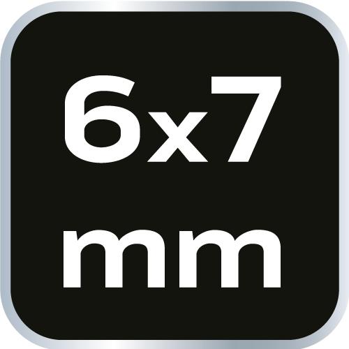 Doppelseitiger Maulschlüssel 6 x 7 mm