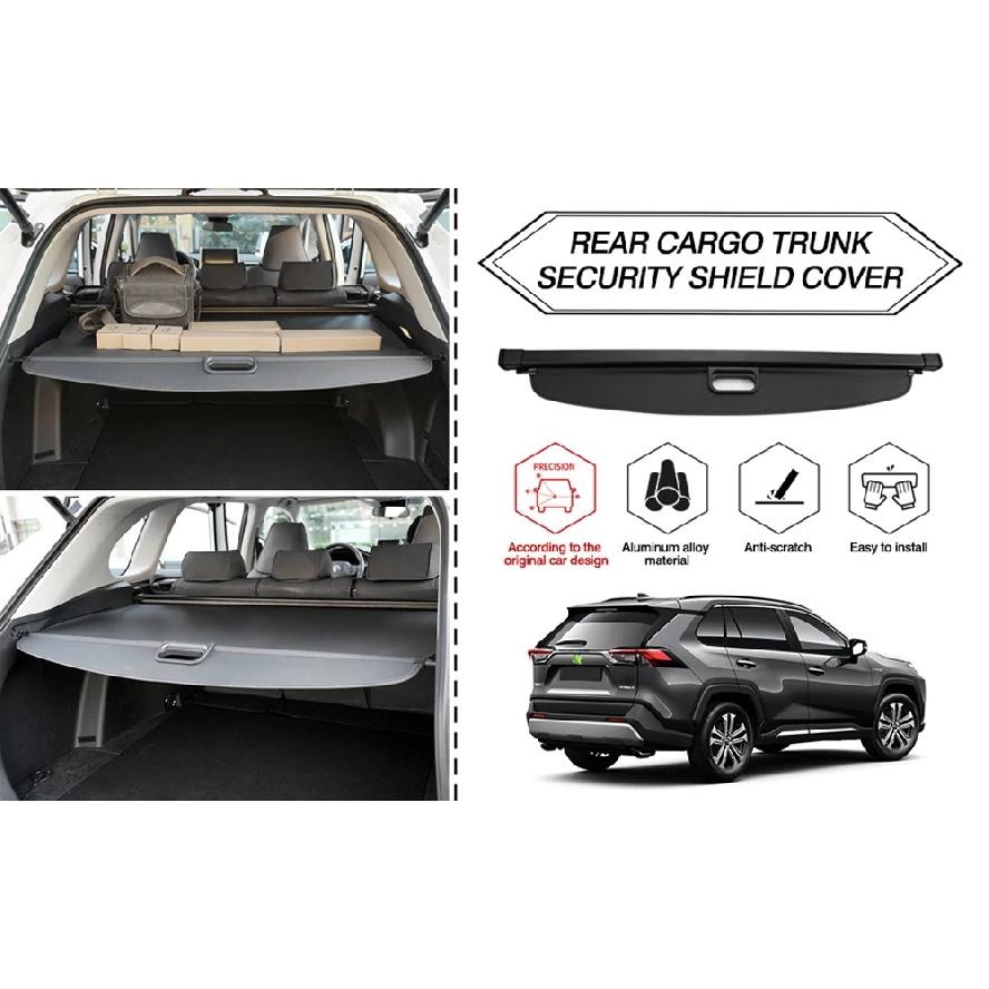 Car Trunk Cargo Cover for Toyota HIGHLANDER RAV4 2020 - 2024 2025 Retractable Rear Trunk Security Cover Shielding Shade Black