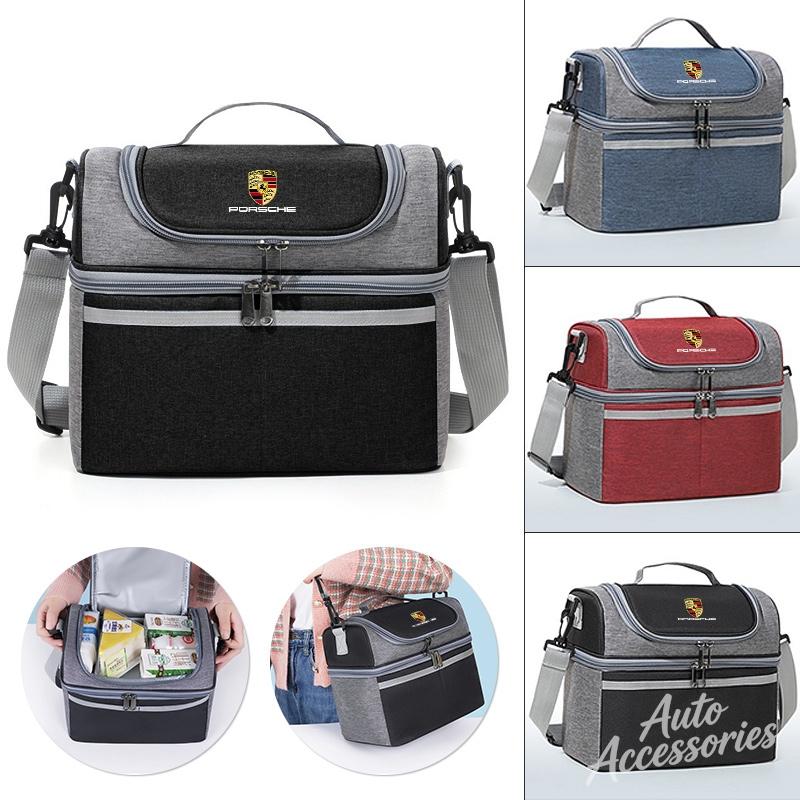MOXX7 Large-capacity Slung Portable Thermal Insulation Bag Picnic Outdoors Storage For Porsche Macan Panamera Cayenne Cayman sticker