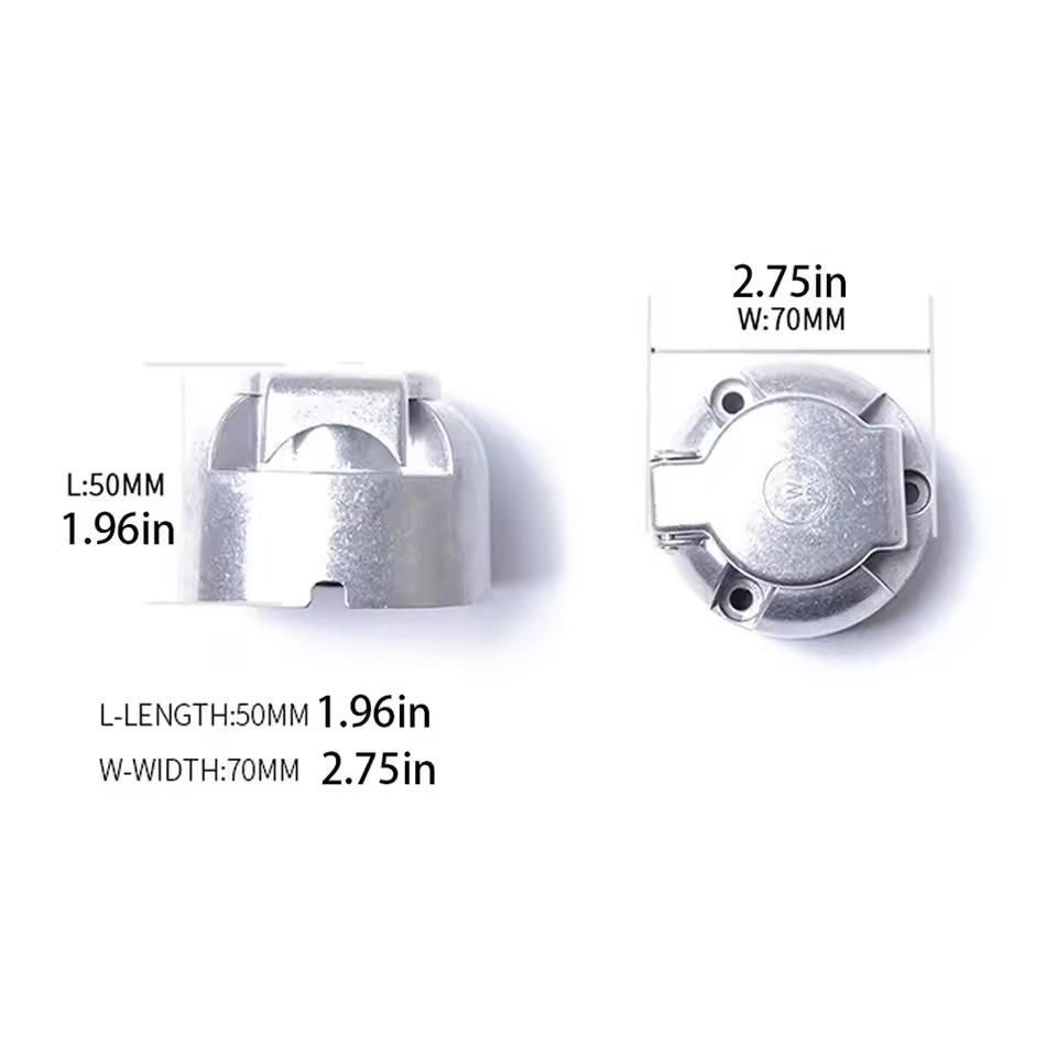 12V 7-Pin Connector Trailer Socket Heavy-Duty Round Wiring Socket Towbar Towing Caravan Truck Socket For Vehicle Car Accessories