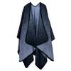 European & American Fashion Jacquard Shawl: Autumn/Winter Warm, Imitation Cashmere, Slit Design, Thickened, Trendy Shoulder Wrap