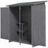 139 X 75 Fir Wood Garden Shed, with Asphalt Roof - Grey