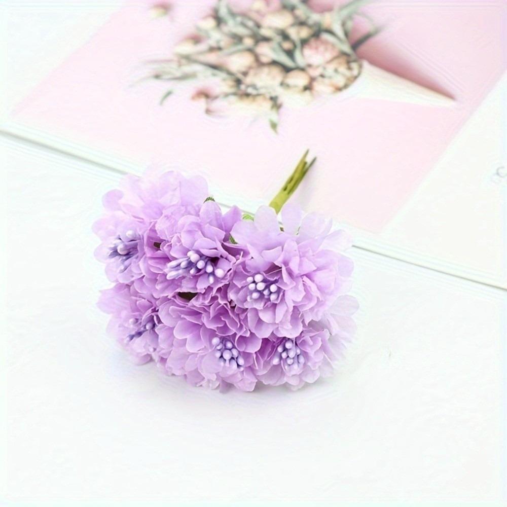 6 Heads Hydrangea Bouquet Small Bundle Artificial Flowers Creative Simulation Flowers Gift Bouquet
