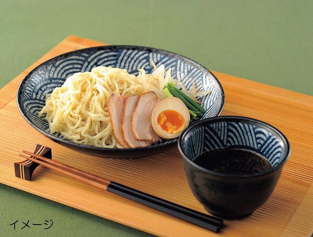 Mino Ware Qinghai Wave -Edo Komon- Noodle Plate W20237