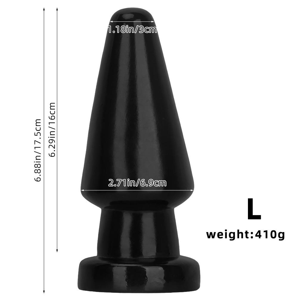 Black Oversized Anal Plug Suction Cup  Anal Sex Product Pointed Chrysanthemum  Thick Fist Toy  Anal Expansion Oversized Dildo