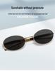 European & American Oval Frame Sunglasses - Fashionable Metal Design, High-End Runway Style