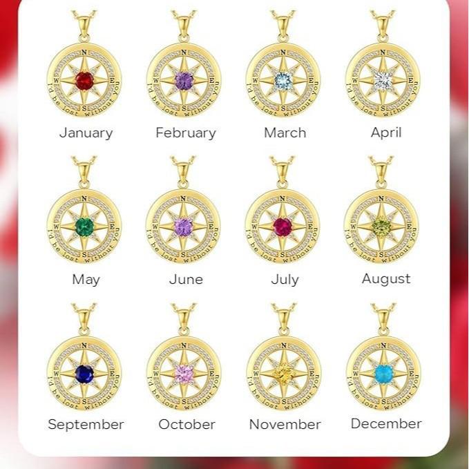 Popular Style Titanium Steel Compass Necklace - Light Luxury Clavicle Chain