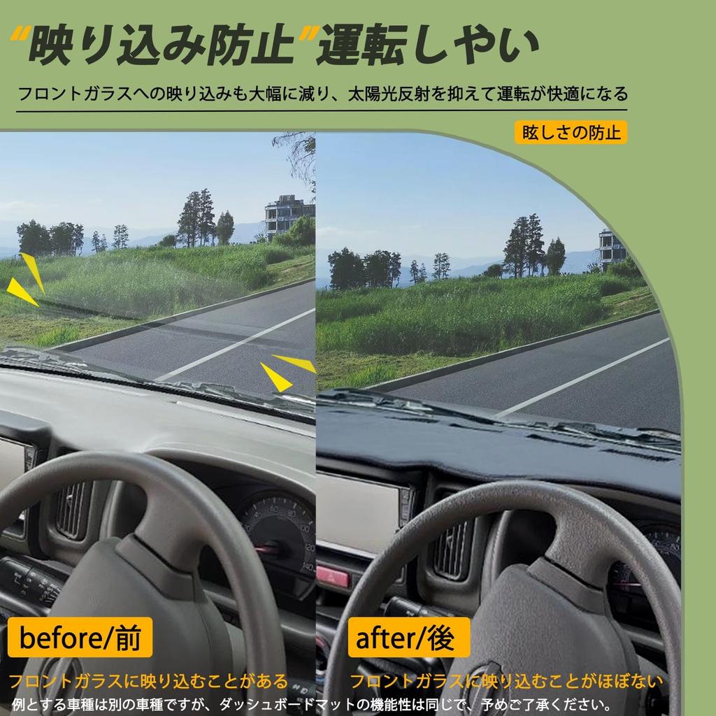 Kasinfly Dashboard Mat for Toyota Alphard Dashboard Mat Cover for Toyota Sun Scratch Car Dashboard Interior Accessory for Toyota Comfortable To the