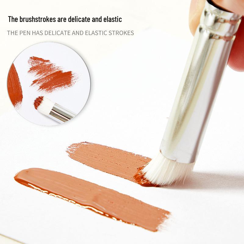 Pensulă moale din păr de animal pentru detalii, pentru acuarelă, acrilic, pictură în ulei, ceramică și gips.