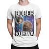 Funny Bober Kurwa Funny Beaver Meme Galaxy Universe T-Shirt for Men Round Neck Cotton T Shirts Short Sleeve Tee Shirt Tops