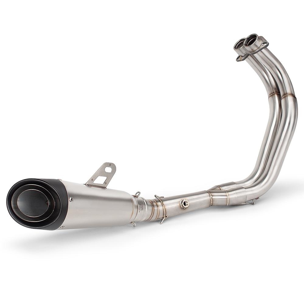 For YAMAHA MT07 FZ07 Xsr700 2014-2024 Motorcycle Exhaust Full System Escape Modified Header Front Link Pipe Three-layer Muffler