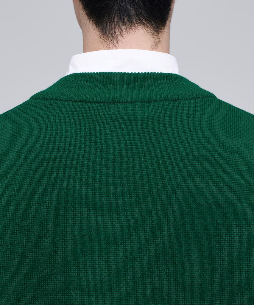 Musinsa Standard Oversized V-Neck Knit Vest [Jolly Green]