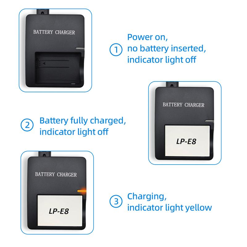 KUTOU LP-E5 Battery Charger LC E5 LC E5E for Canon EOS 1000D 450D 500D Kiss F X2 X3 Rebel T1i XS Xsi Cameras
