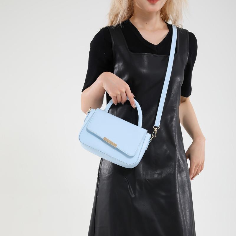New Casual Fashion Trend Simple Fashion Solid Color Portable Shoulder Crossbody Small Square Bag Woman