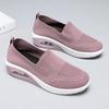 Women Slip on Walking Shoes Air Cushion Sneakers Pink Grey Black Blue Elevator Platform Orthopedic Socks Shoes Plus Size