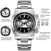 CHENXI Watches Casual Fashion Multi-functional Luminous Timing Calendar Exercise Waterproof Steel Strip Round Quartz Men's wa