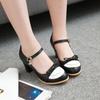 Fashion Mary Jane Shoes Women High Heels Pumps Bow Shoes Thick High Heel Casual Ladies Pumps Pink chaussures Femme Lolita Shoes 32-43