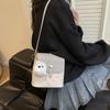 Niche Cute Bucket Bag Women's Fashion Hairball Pendant New Trendy Summer Versatile Single Shoulder Messenger Bag Commuter Bag